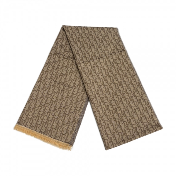 26SS 오블리크 자카드 패턴 프린지 스카프 베이지 68E0002A3013 187