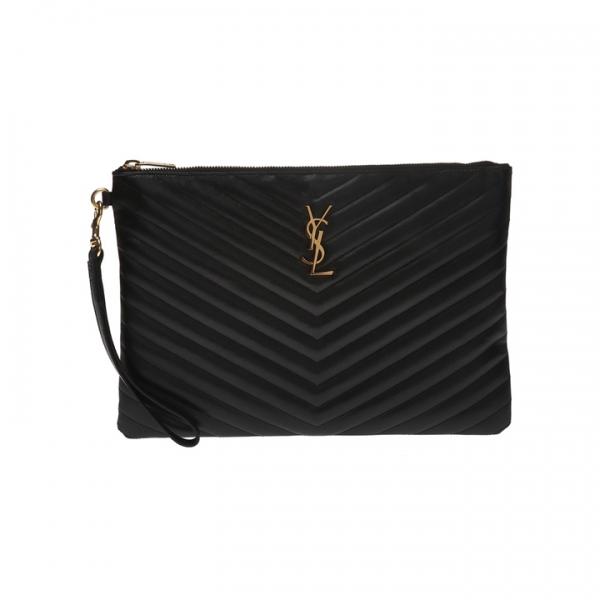 ◆당일◆26SS 금장 모노그램 마틀라세 뉴미듐 클러치백 블랙 559193 CWU01 1000