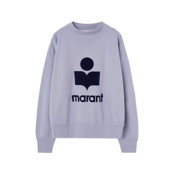 ◆당일◆26SS 모비 MOBY 벨벳 로고 맨투맨 라일락다크/네이비 SW0003FA A1M07E LCDN