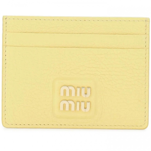 ◆당일◆23SS 마드라스 금장 로고 카드지갑 레몬 5MC076 2AJB F0222