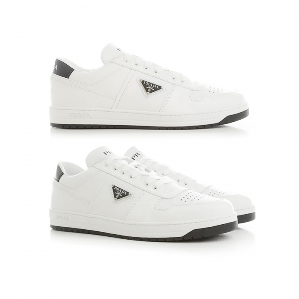 ◆당일◆25FW 삼각로고 다운타운 스니커즈 화이트/블랙 2EE364 3LJ6 F0964