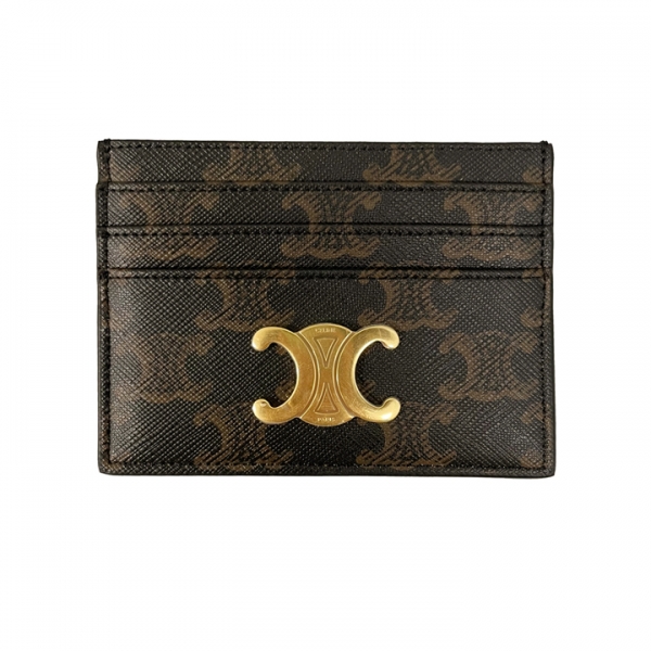 ◆당일◆25FW 트리오페 금장 로고 카드지갑 탄 10L832 CQH 04LU