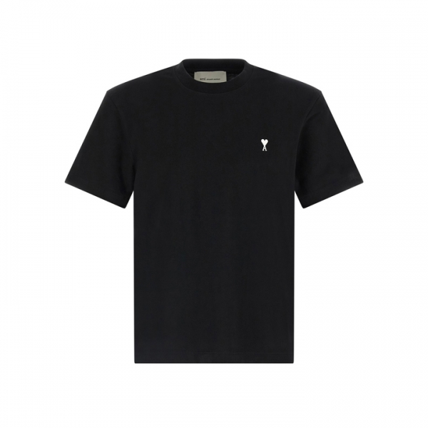 ◆당일◆26SS 화이트 하트 로고 자수 티셔츠 블랙 HTS346 724 045