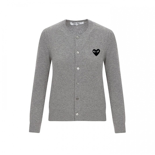 ◆당일◆26SS 블랙 하트 와펜 패치 가디건 그레이 AX-N023-051-2