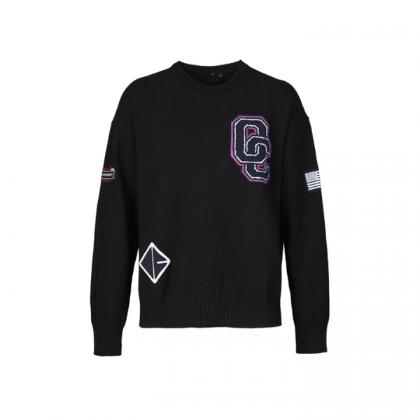 ◆15주년◆시그니처 OC로고 니트 블랙 P19KDC11135 0001