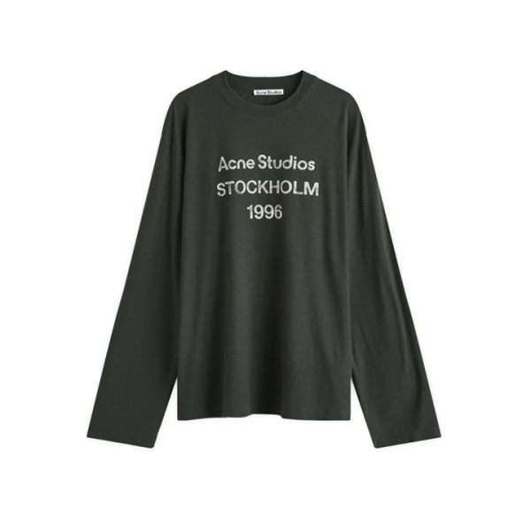 ◆당일◆25FW 1996 스탬프 로고 빈티지 롱슬리브 티셔츠 페이드블랙 CL0197 BM0