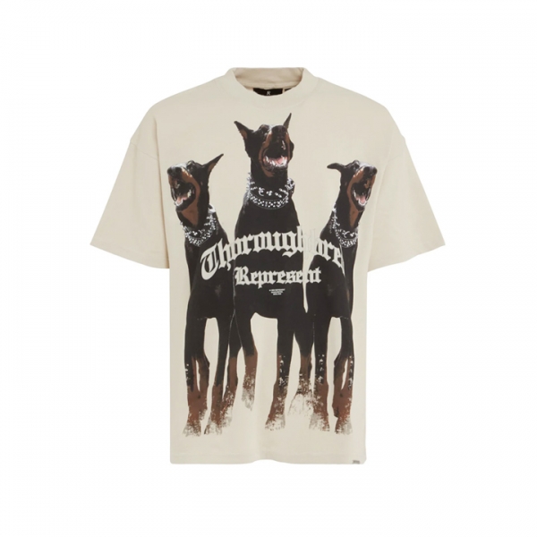 ◆당일◆26SS 써러브레드 프린팅 티셔츠 빈티지화이트 MLM41135 002