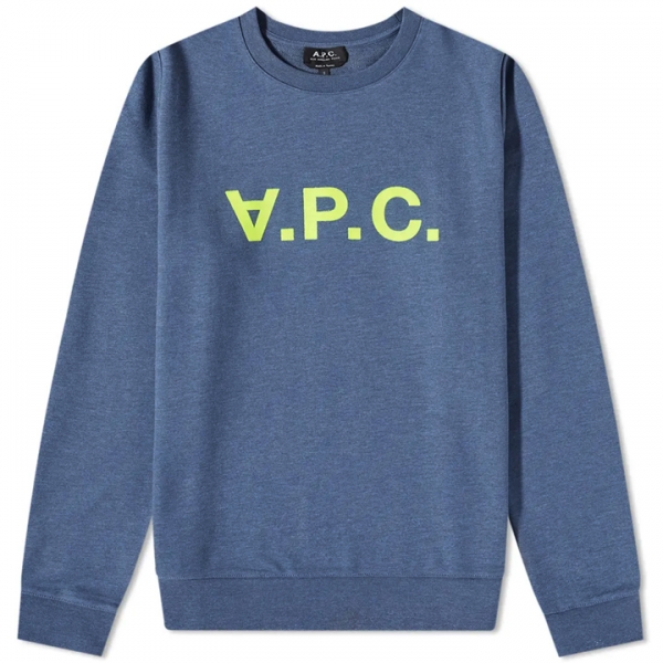 ◆당일◆23FW VPC 벨벳 로고 맨투맨 블루멜란지 COETS H27746 PIA