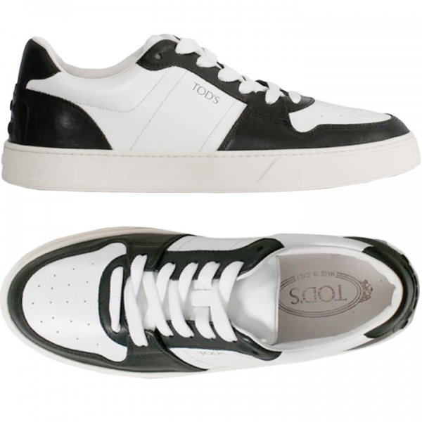 ◆당일◆25FW 로고 판넬 스니커즈 화이트/블랙 XXM04L0IF80 OPX 0002