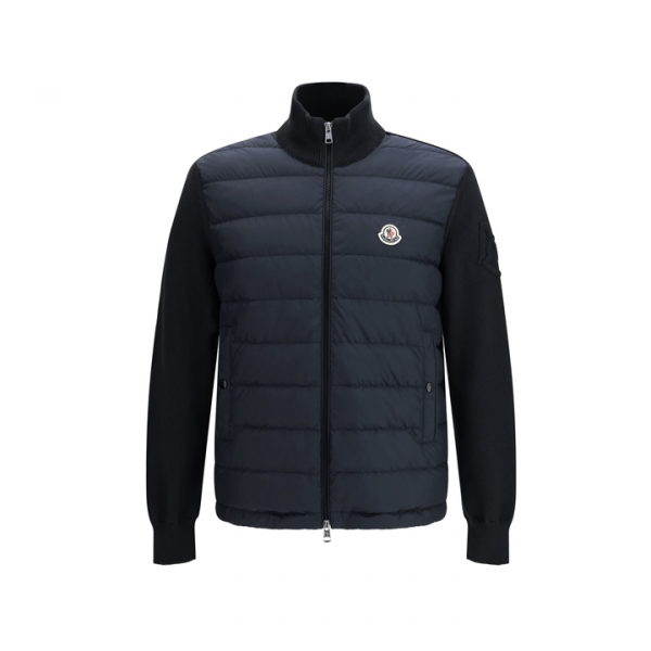 ◆당일◆26SS 로고 패치 믹스 니트 패딩자켓 네이비 9B000 20 M1115 77D