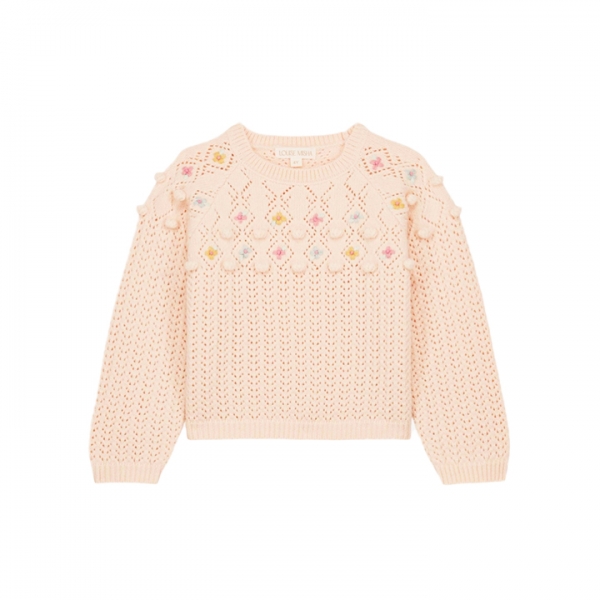 ◆키즈◆키즈 바키타 플로럴 니트 블러쉬 25F_J0301 BLUSH