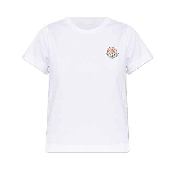 ◆당일◆25FW 플라워 로고 프린트 티셔츠 화이트 8C000 23 89AJS 00A