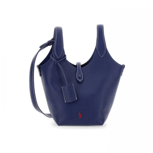 ◆당일◆26SS 포니 로고 플레이 레더 토트&크로스백 네이비 428944657 009