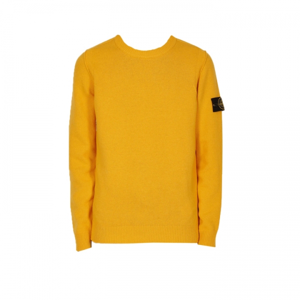 ◆14주년◆와펜 패치 크루넥 니트 옐로우 7715508A3 V0030