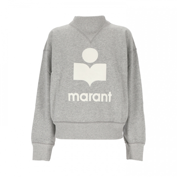 ◆당일◆26SS 모비 MOBY 벨벳 로고 맨투맨 그레이/화이트 SW0003FA A1M07E GYWH