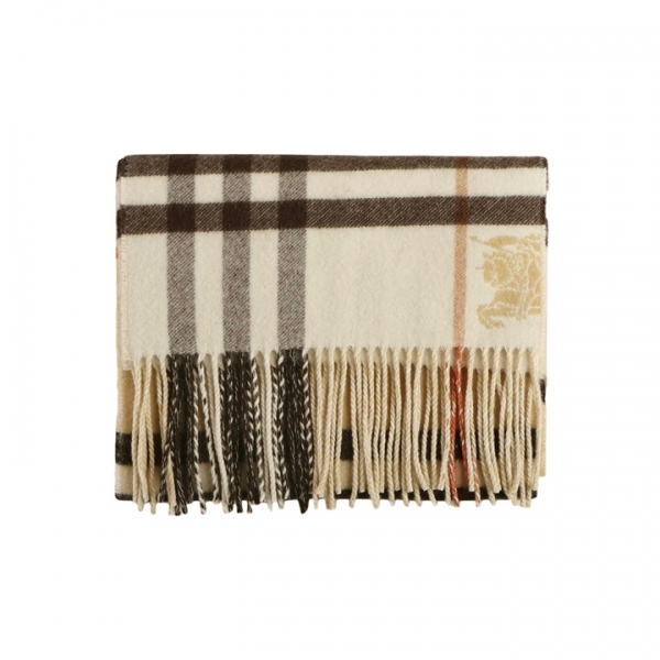 ◆당일◆26SS 더블 자이언트 체크 머플러 샌드/페블화이트 8113922