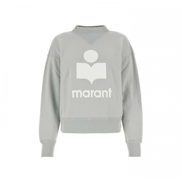 ◆당일◆26SS 모비 MOBY 벨벳 로고 맨투맨 라이트블루/에쿠르 SW0003FA A1M07E LUEC