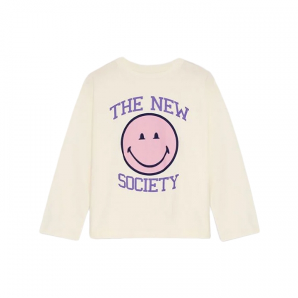 ◆키즈◆키즈 스마일 프린팅 롱슬리브 아이보리 SMLLEY T MOON.WH