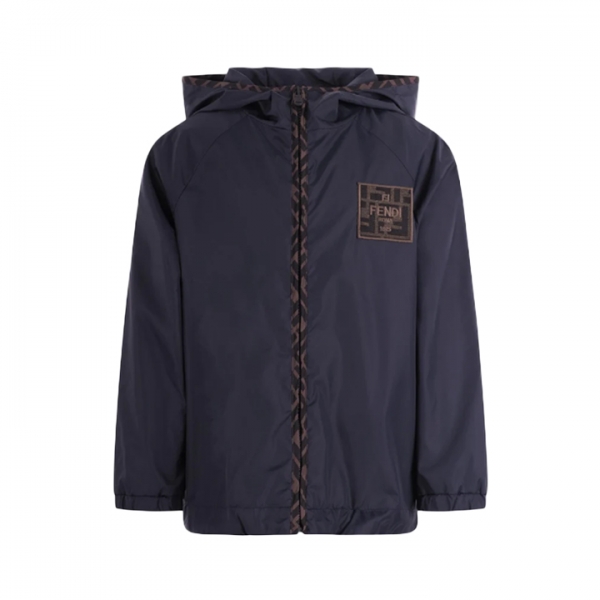 ◆키즈◆키즈 로고 패치 후드 자켓 네이비 JUA274 AS56 F0QG0