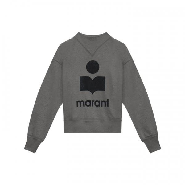 ◆당일◆26SS 모비 MOBY 벨벳 로고 맨투맨 슬레이트 SW0003FA A1M07E 02SE