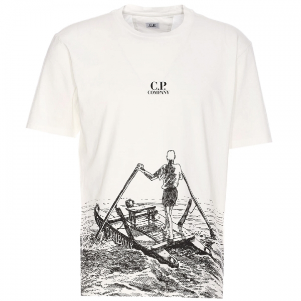 ◆당일◆25SS 아트워크 로고 티셔츠 화이트 18CMTS318A 005431G 103