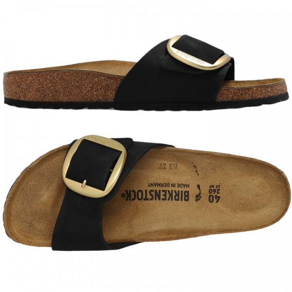 ◆당일◆25SS 마드리드 빅 버클 네로우핏 샌들 블랙 1023373 BLACK