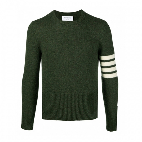 ◆당일◆24FW 사선완장 크루넥 풀오버 울 니트 다크그린 MKA317A 01085 320