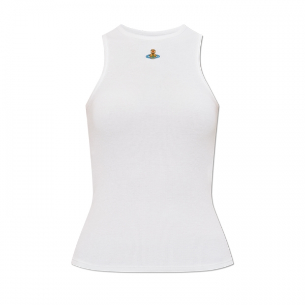 ◆당일◆25FW ORB 로고 슬리브리스 탑 화이트 3G01003Z J009C A401