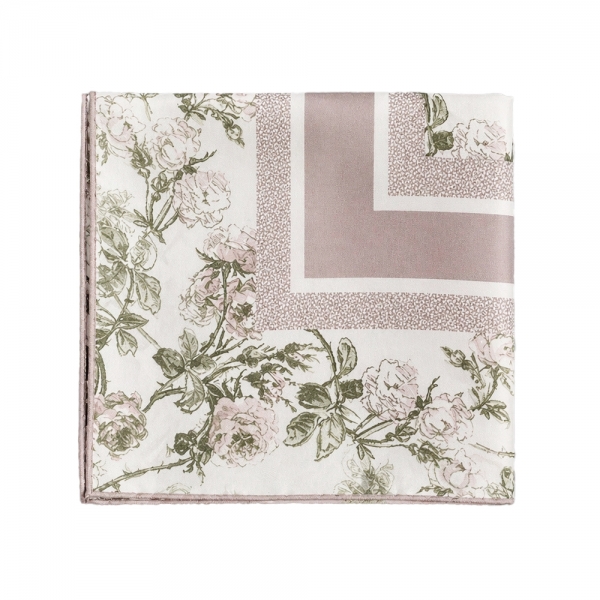 26SS 로지에 드 90 스퀘어 스카프 화이트/바이올렛 61RSE090I645 C440