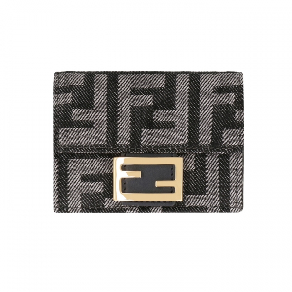 ◆당일◆26SS FF 로고 마이크로 트리폴드 반지갑 블루 8M0395 AUT4 F1UJ5