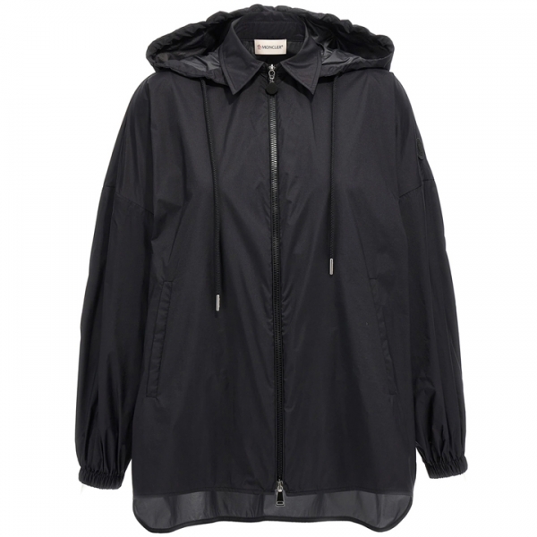 ◆당일◆25FW 로고 패치 후드 바람막이 자켓 블랙 2F000 13 596TM 999