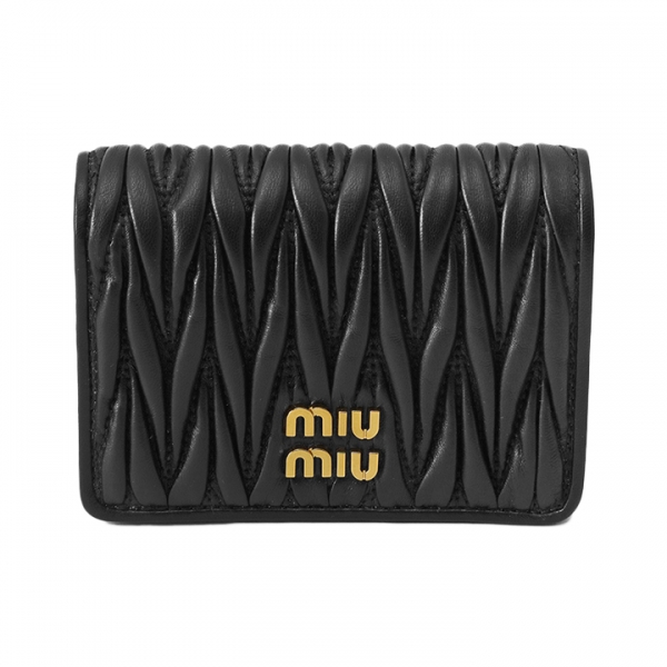 ◆당일◆26SS 마틀라세 금장 로고 지퍼포켓 반지갑 블랙 5MV021 AFPP F0002