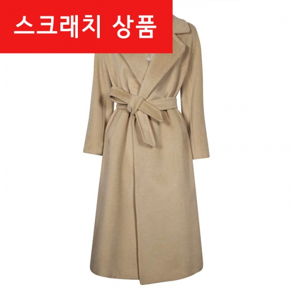 ◆스크래치◆TEMPERA 벨티드 울 코트 카멜 2425016102 002