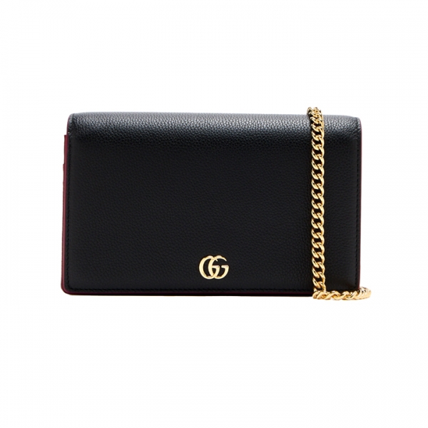 ◆당일◆26SS GG 마몬트 체인 월렛&크로스백 블랙/버건디 497985 AAE5F 1062
