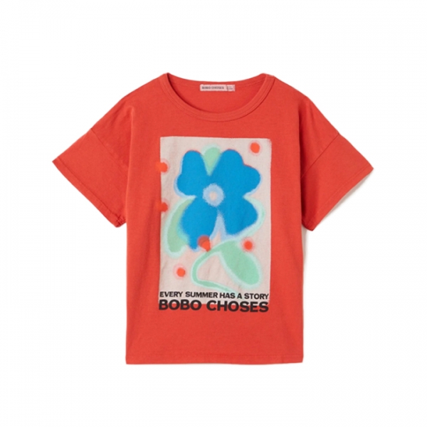 ◆키즈◆키즈 썸머 스토리 반팔 티셔츠 레드 B126AC012 611