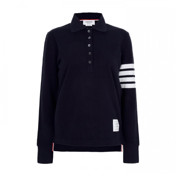 ◆당일◆25FW 사선 롱슬리브 클래식 폴로 티셔츠 네이비 FJP053G 07976 415