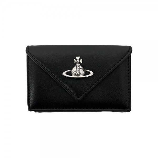 26SS ORB 로고 엔벨로프 스무스 레더 반지갑 블랙 5115002EW S0026 N401