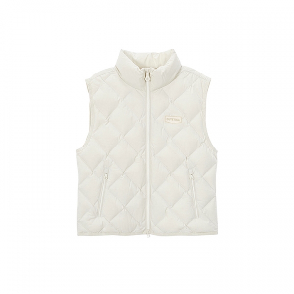 ◆당일◆25FW 제카 ZECA DV 로고 패딩조끼 크림 VDDV30145K0001 IVS