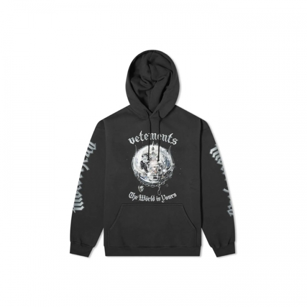 ◆15주년◆모터헤드 프린팅 오버핏 후드티 블랙 UAH21TR613 BLACK