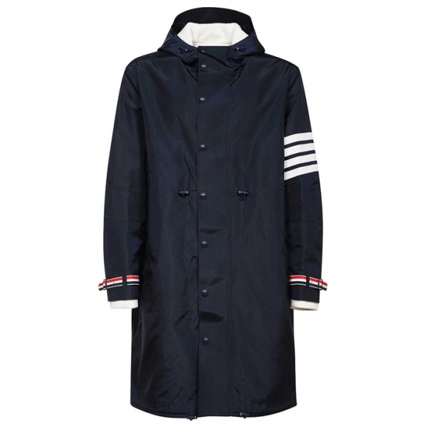 ◆당일◆24FW 사선 완장 후드 롱 자켓 네이비 MKJ089A Y1018 415