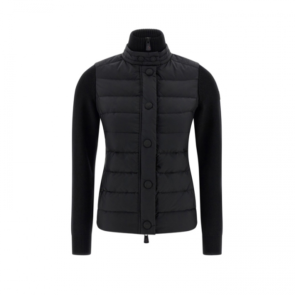 ◆당일◆25FW 로고 패치 울 믹스 경량 패딩 자켓 블랙 9B000 16 A9462 999