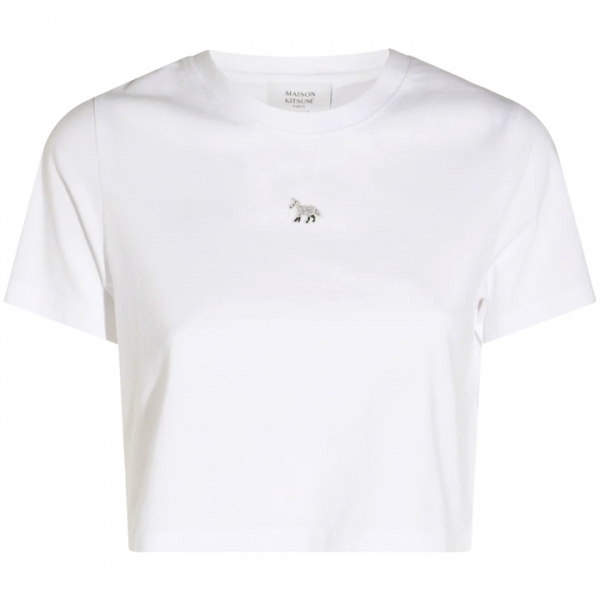 ◆당일◆25SS 베이비 폭스 패치 크롭 티셔츠 화이트 OW00104KJ0008 P100