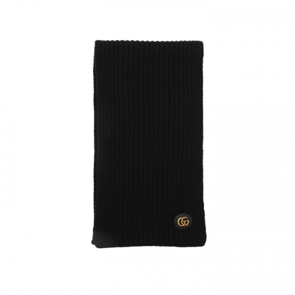 ◆당일◆25FW 더블 G 울 머플러 블랙 773426 3GB02 1000