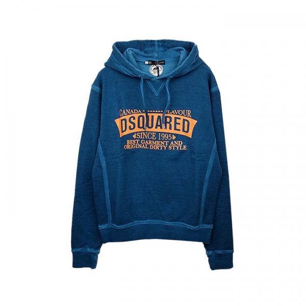 ◆15주년◆로고 프린팅 후드티 블루 74GP0317