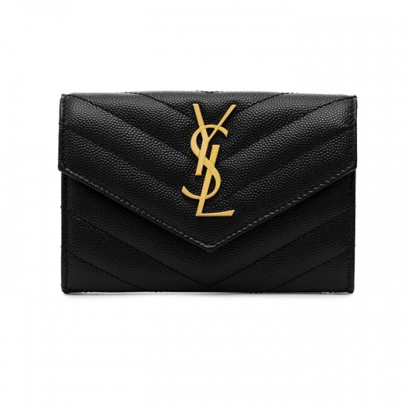 ◆당일◆26SS 금장 모노그램 플랩 카드지갑 블랙 414404 BOW01 1000