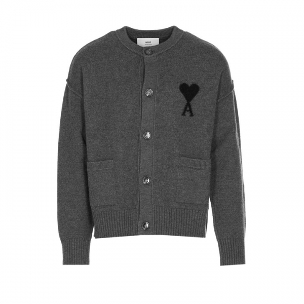 ◆당일◆25FW 하트 로고 울 가디건 다크그레이 UKC368 018 0504