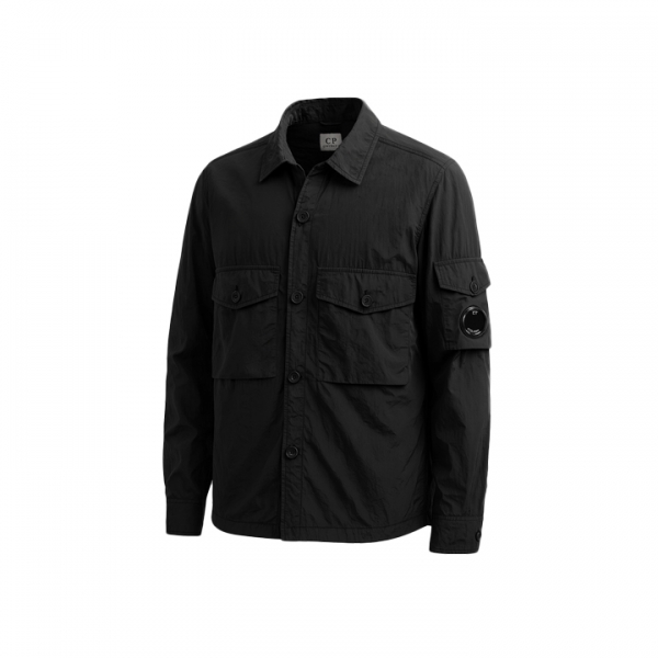 ◆당일◆25FW 렌즈 와펜 크롬 R 오버 셔츠자켓 블랙 19CMOS087A 005904G 999