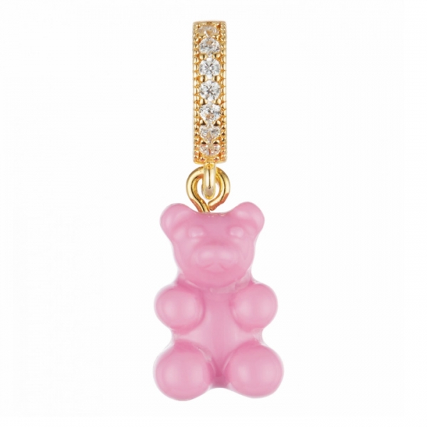 ◆당일◆24SS 노스탤지어 베어 큐빅 펜던트 캔디핑크 NOSTALGIABEAR PAVE CANDYPINK