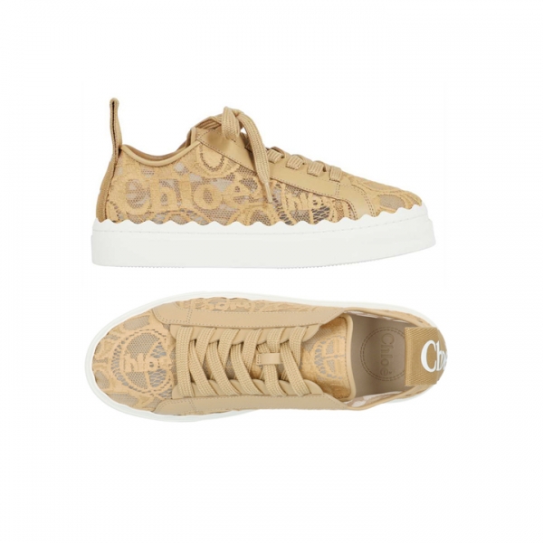 ◆당일◆26SS 로렌 LAUREN 레이스 스니커즈 비스코티베이지 CHC19U108D2 268