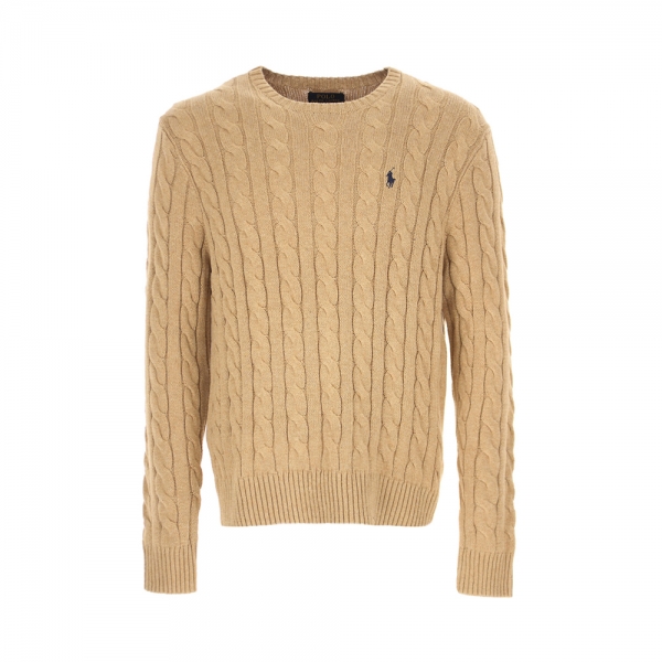 26SS 포니 자수 케이블 니트 브라운 710775885 014